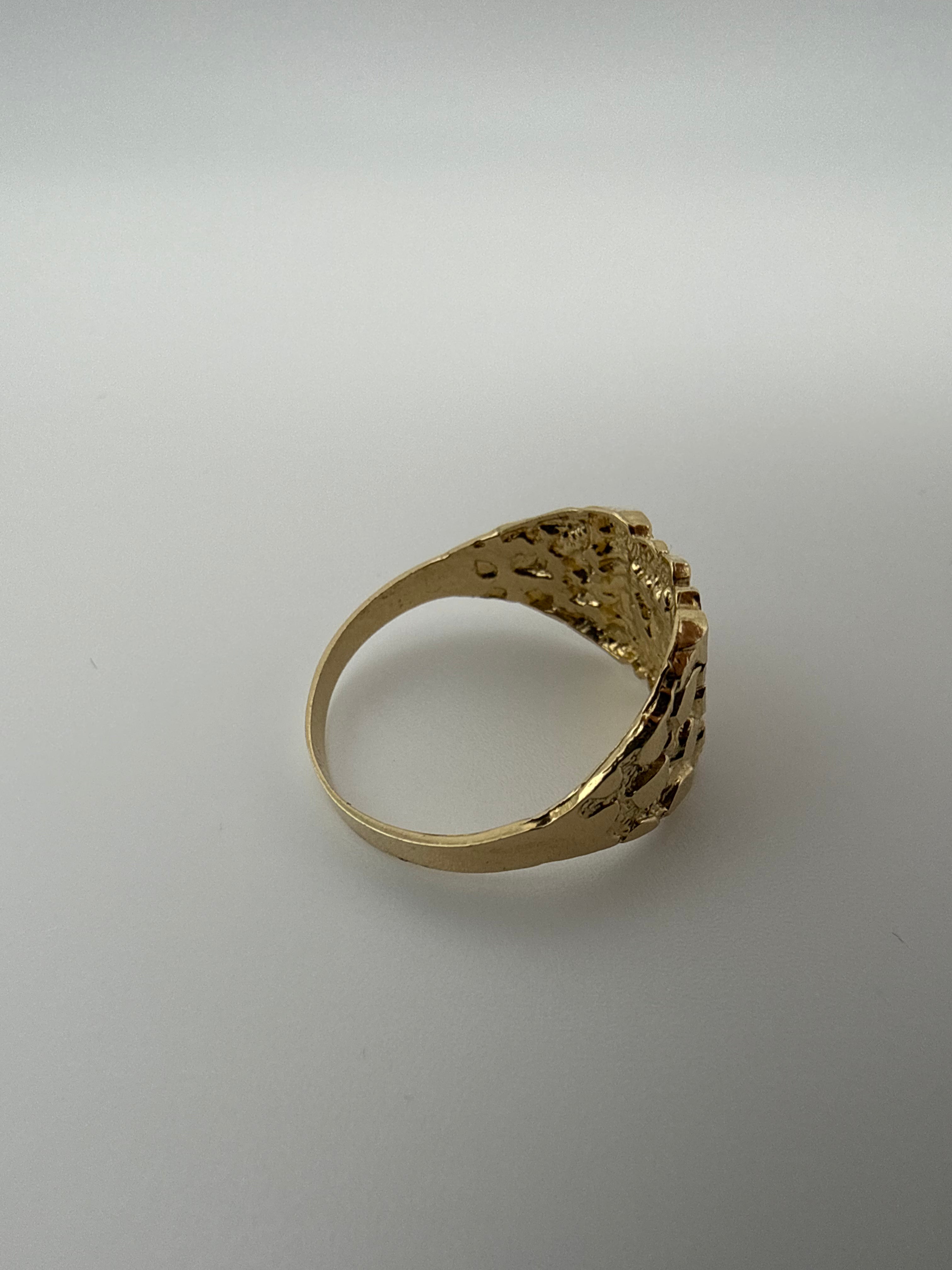14k Gold Nugget Ring