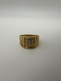 14k Gold Cross Ring with Rolex Band
