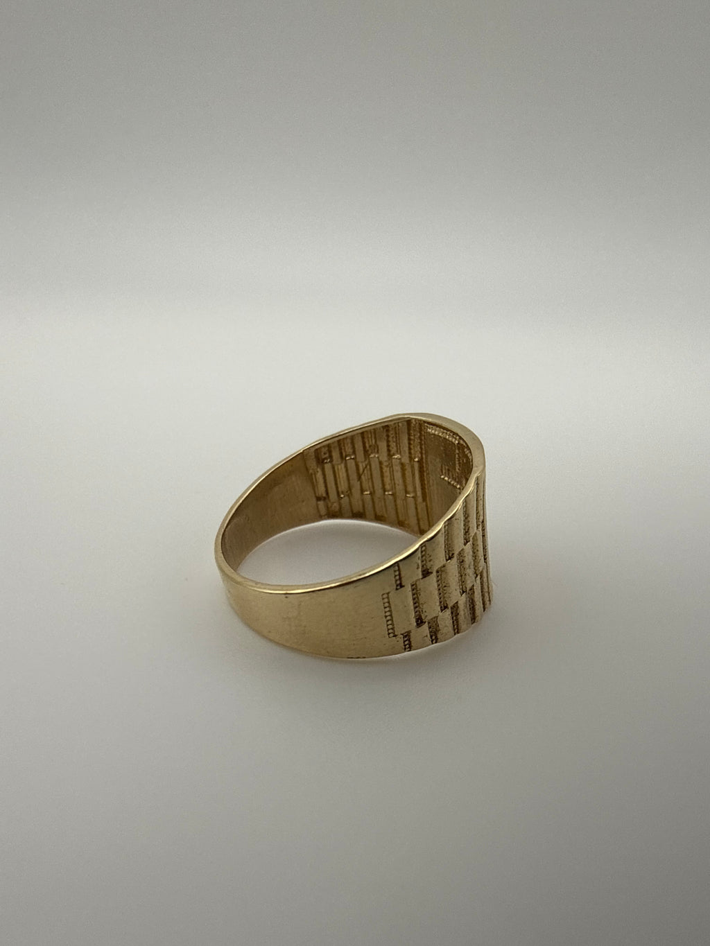 14k Gold Cross Ring with Rolex Band