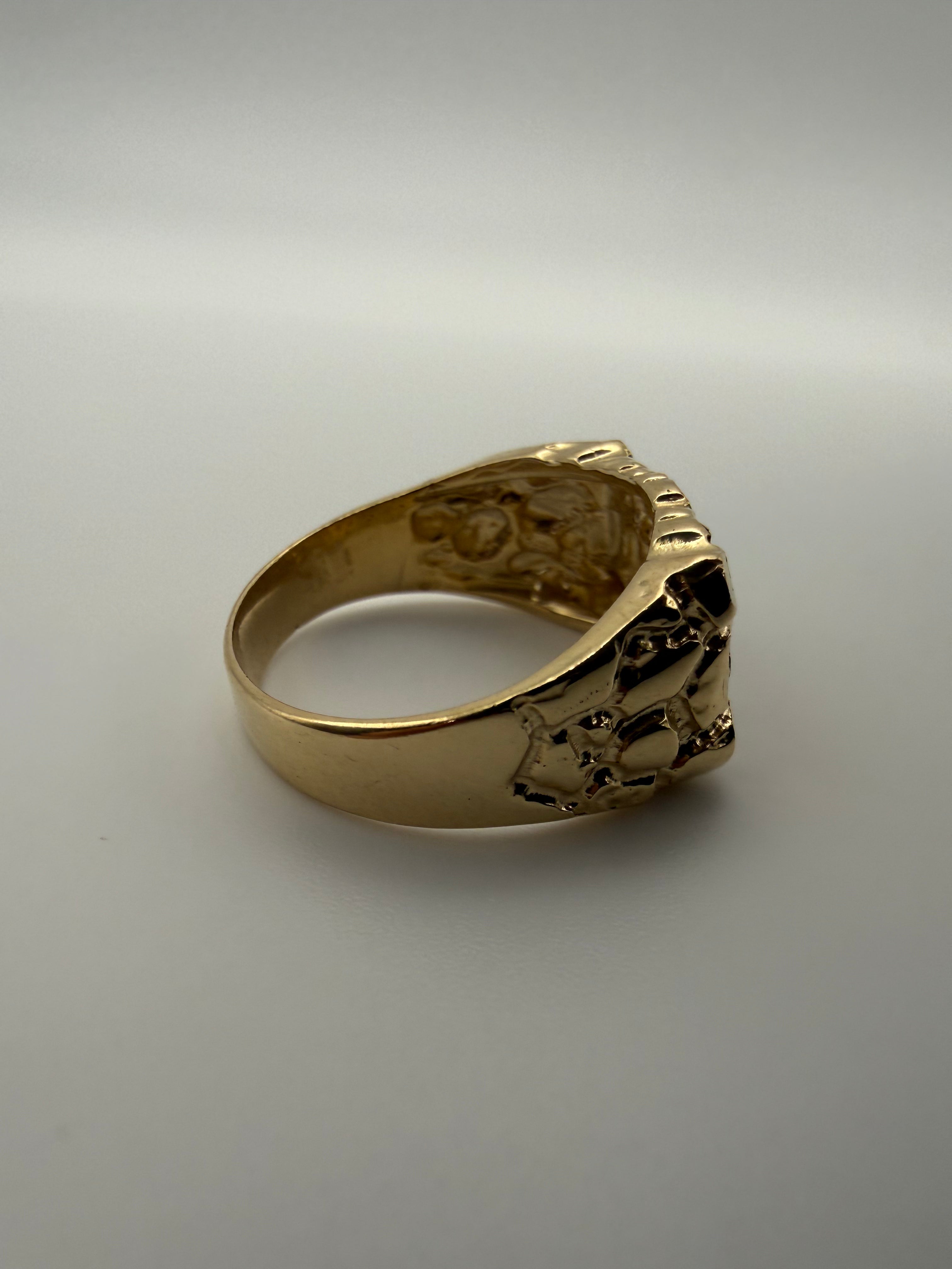 14k Gold Nugget Ring