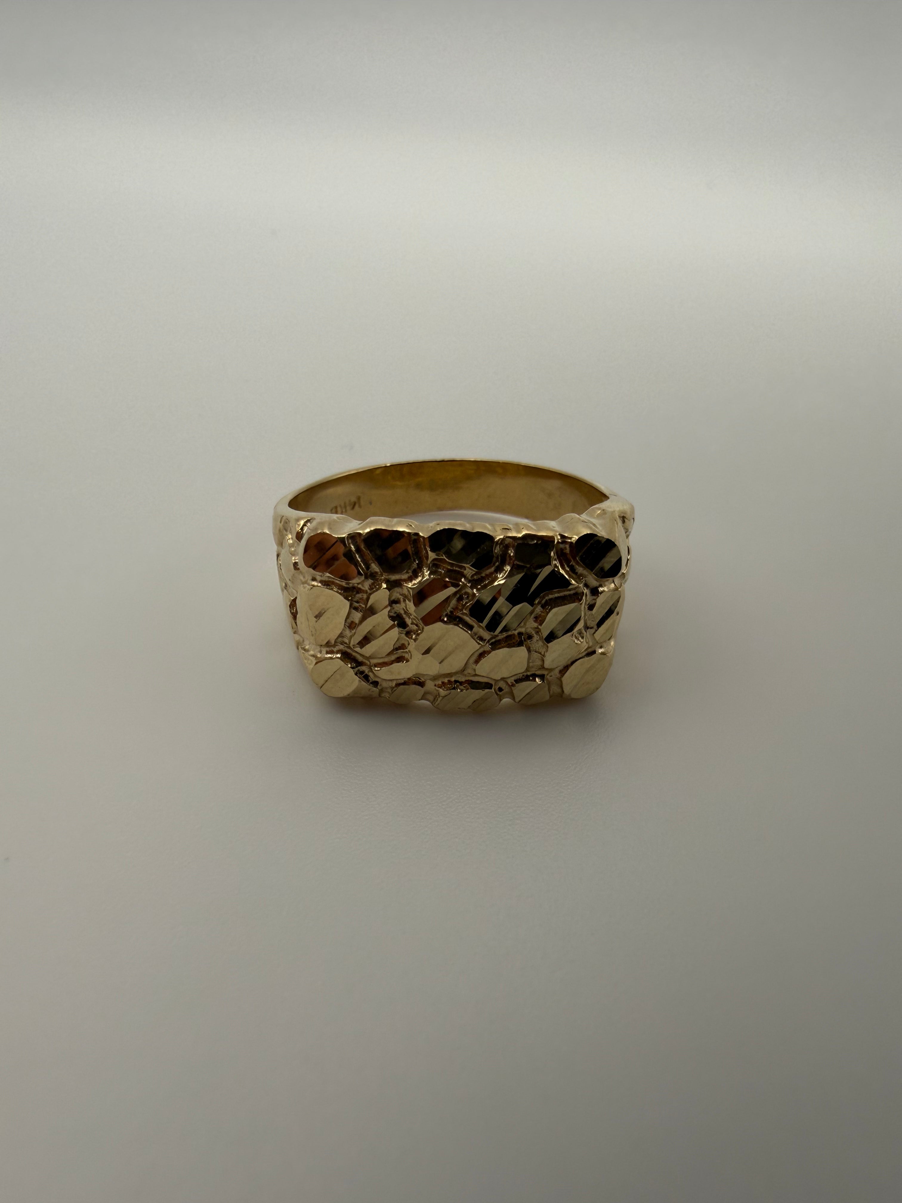 14k Gold Nugget Ring