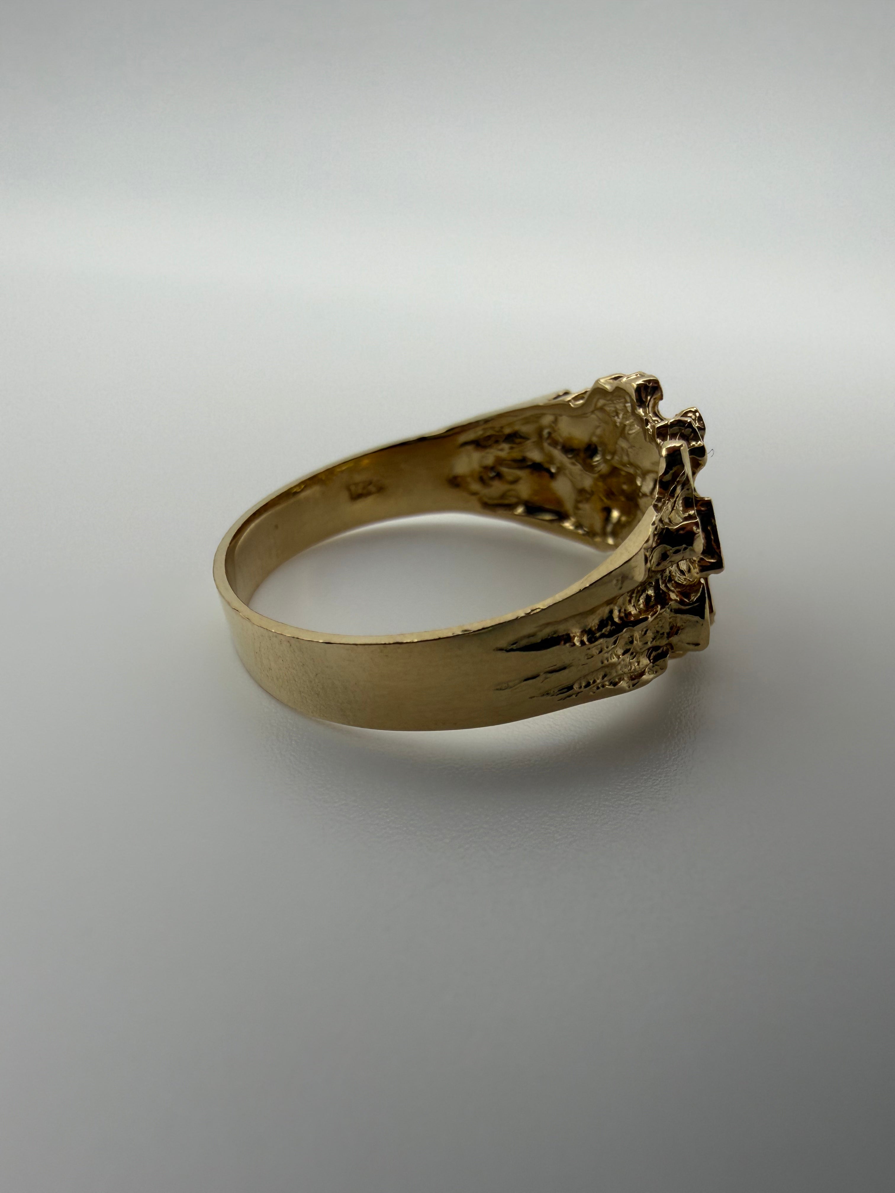 14K Gold Nugget Ring