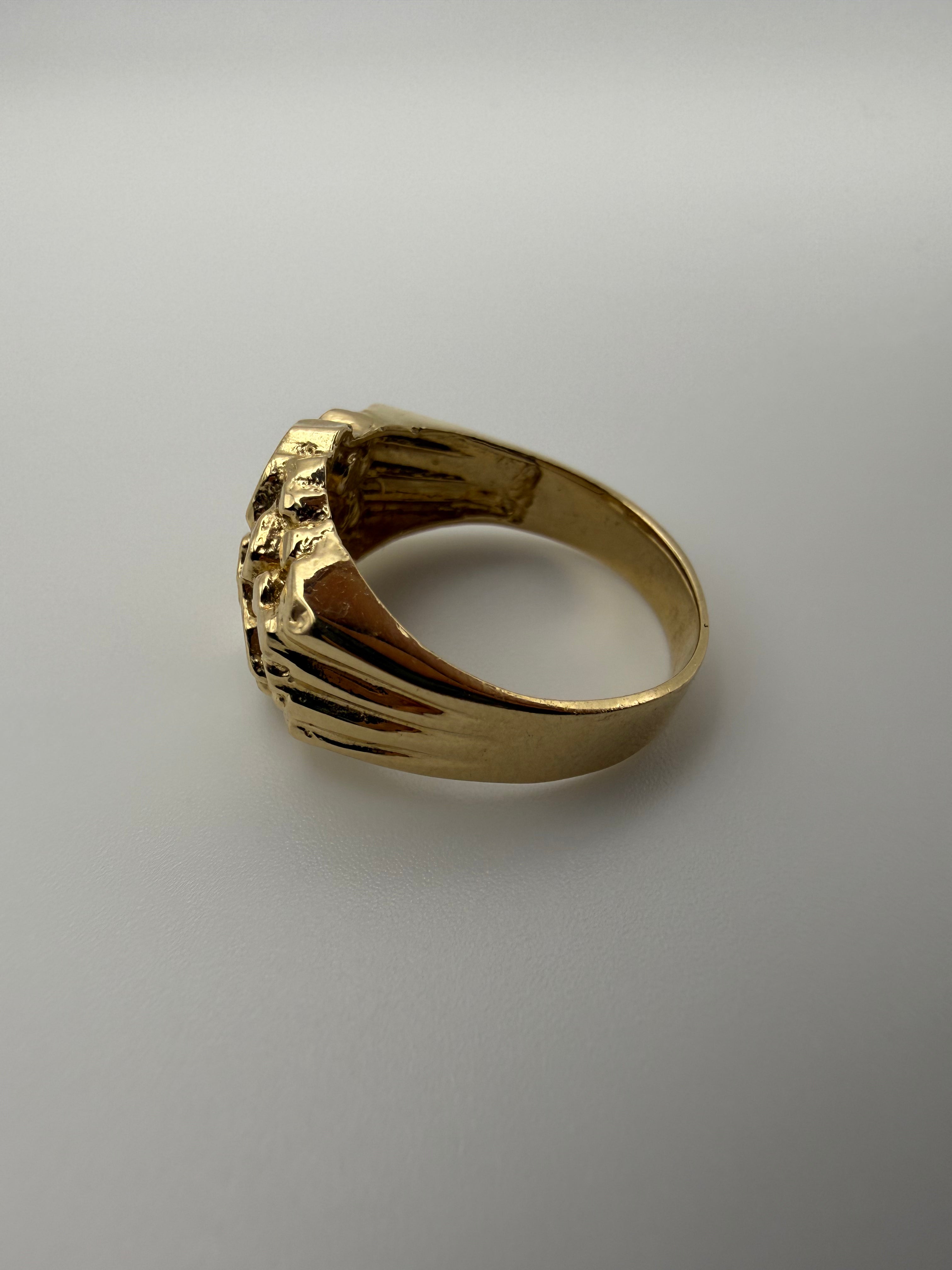 14K Gold Nugget Ring