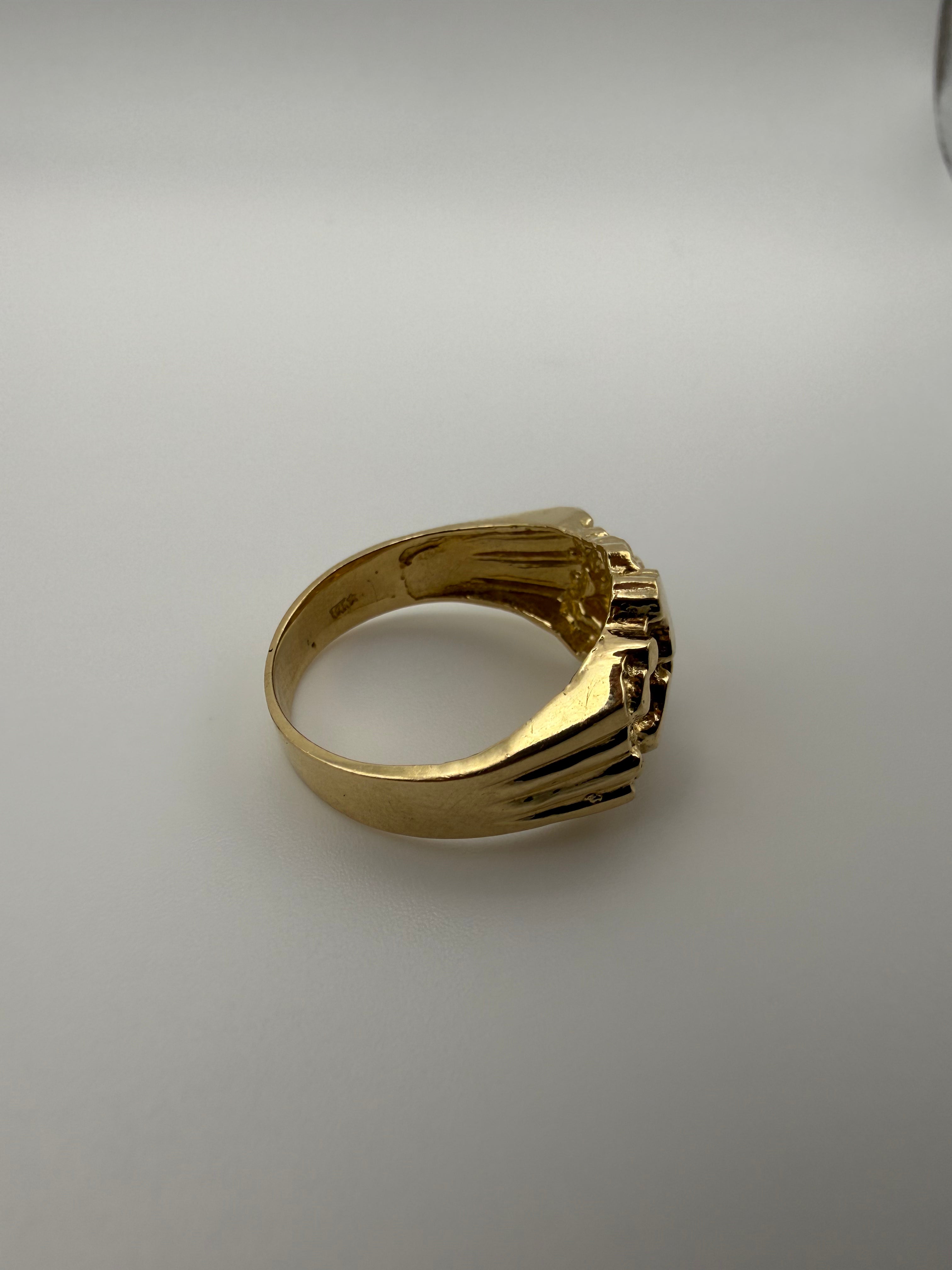 14K Gold Nugget Ring