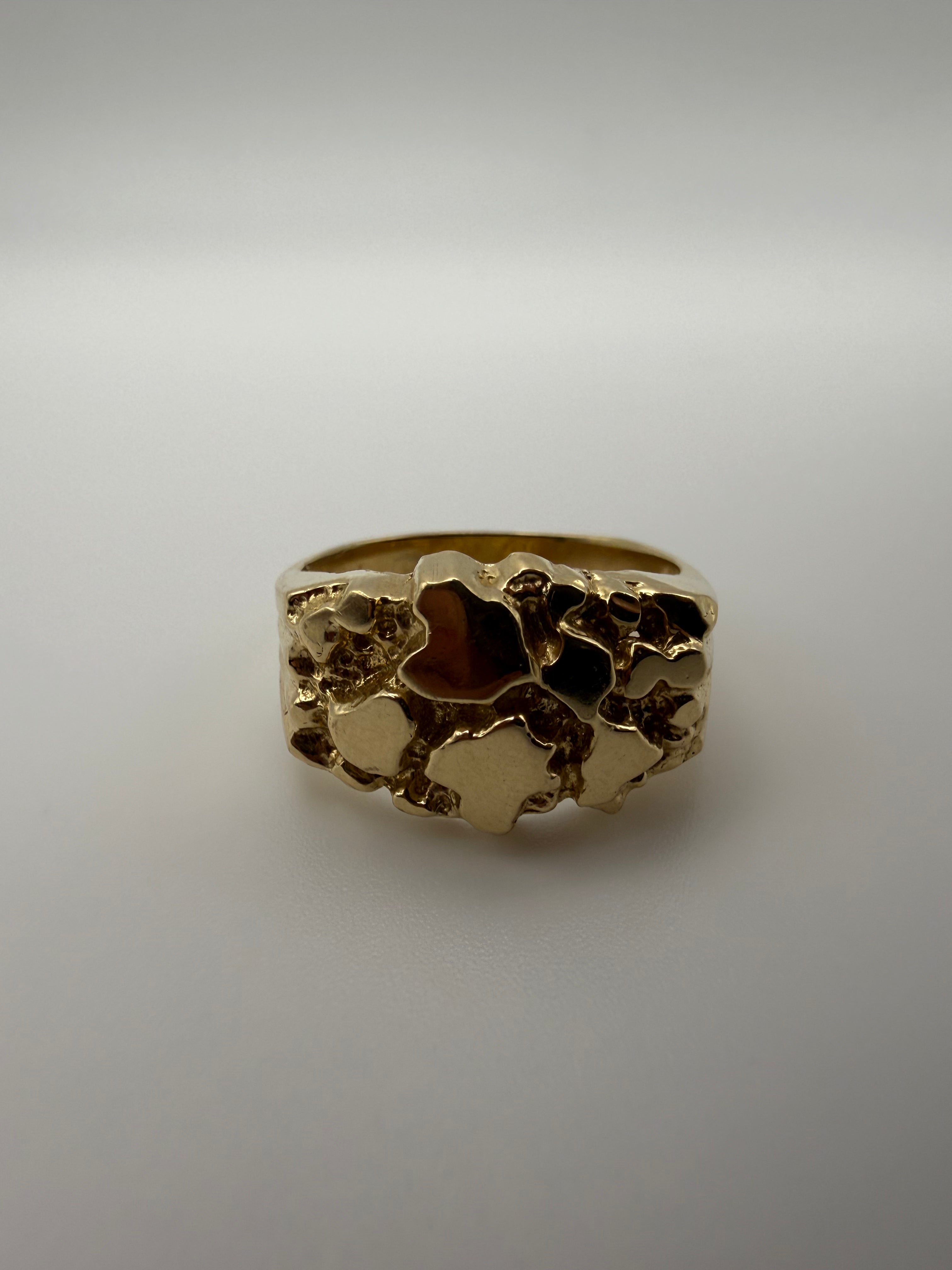 14K Gold Nugget Ring
