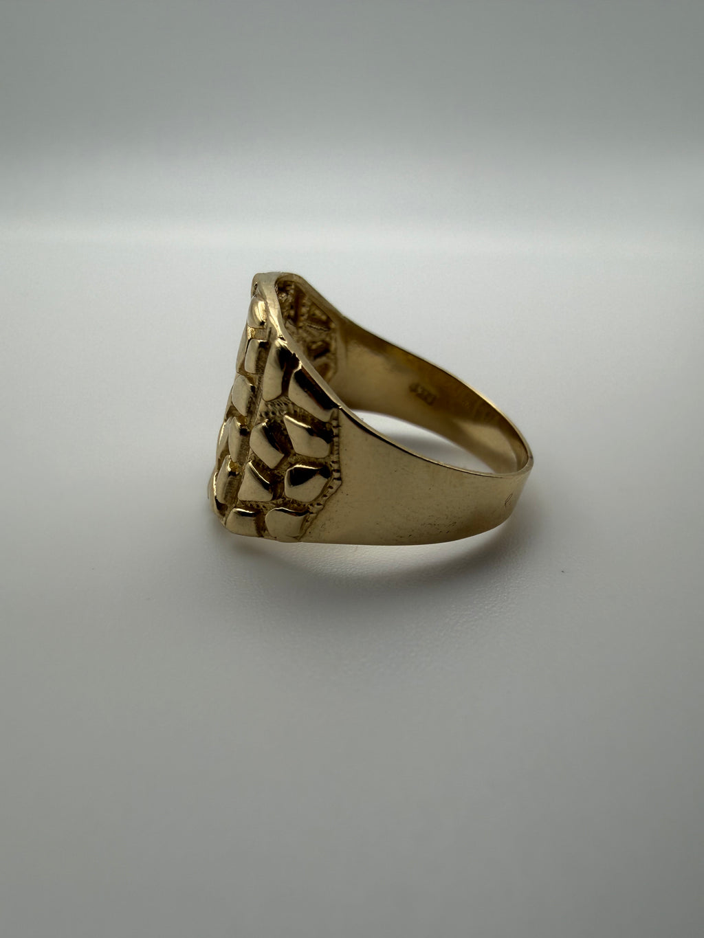 14K Gold Nugget Ring Band