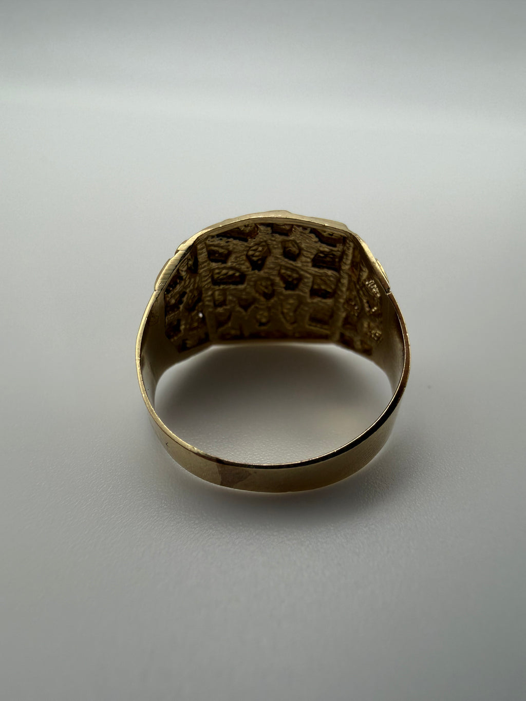 14K Gold Nugget Ring Band