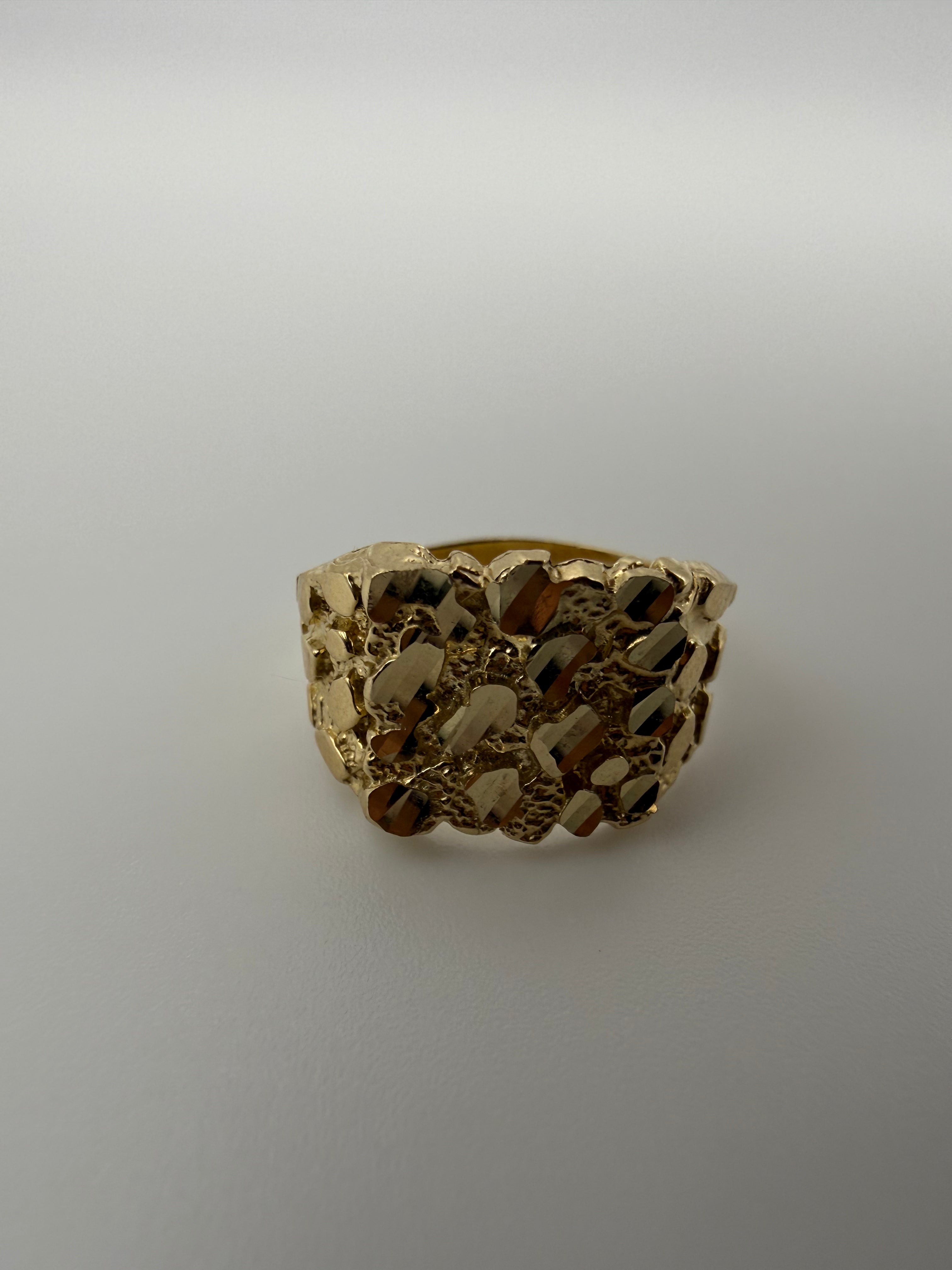 14K Gold Nugget Ring