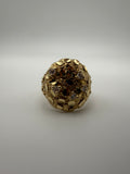 14K Gold Shell Nugget Ring with CZ Diamonds