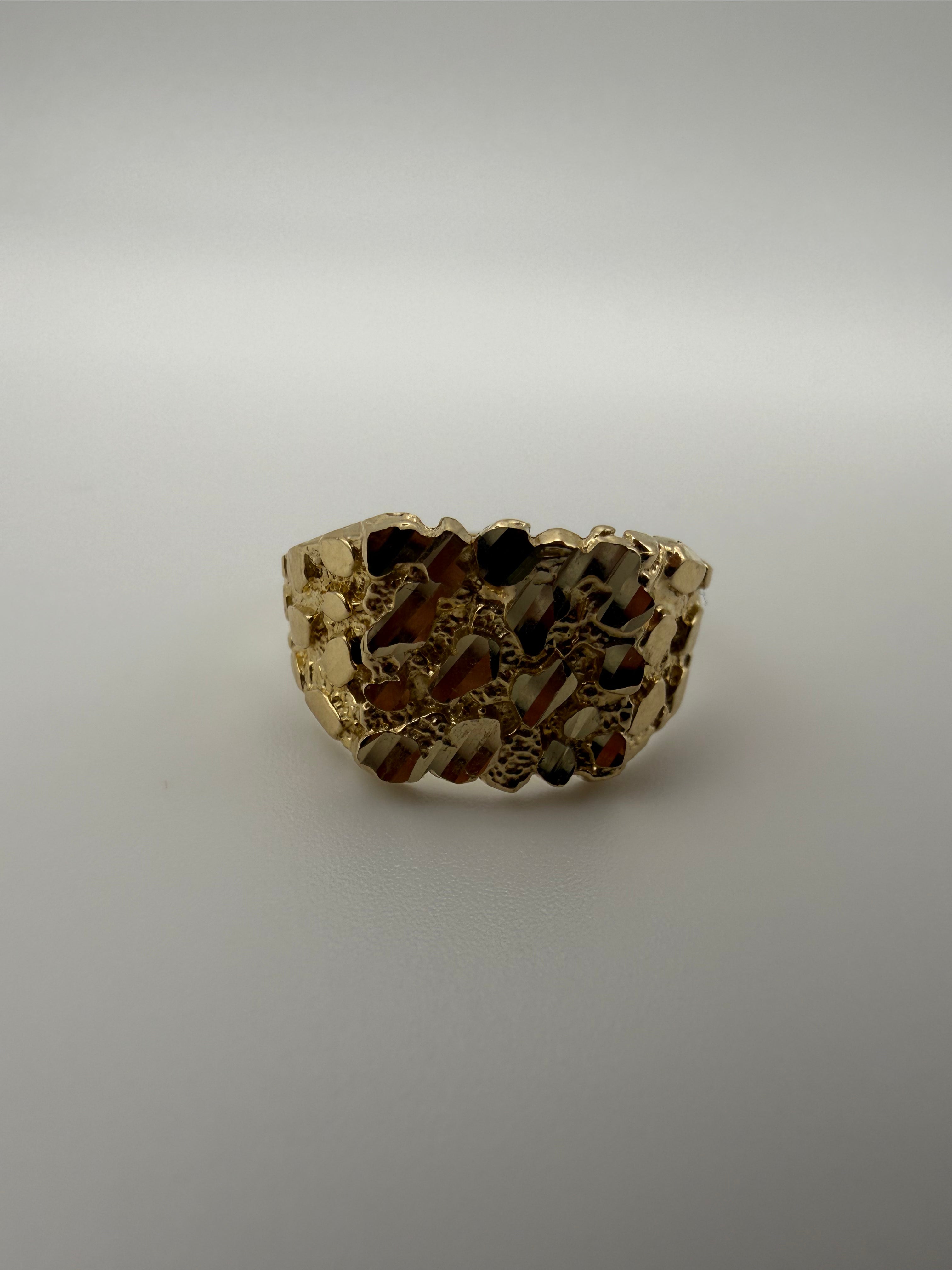 14K Gold Nugget Ring