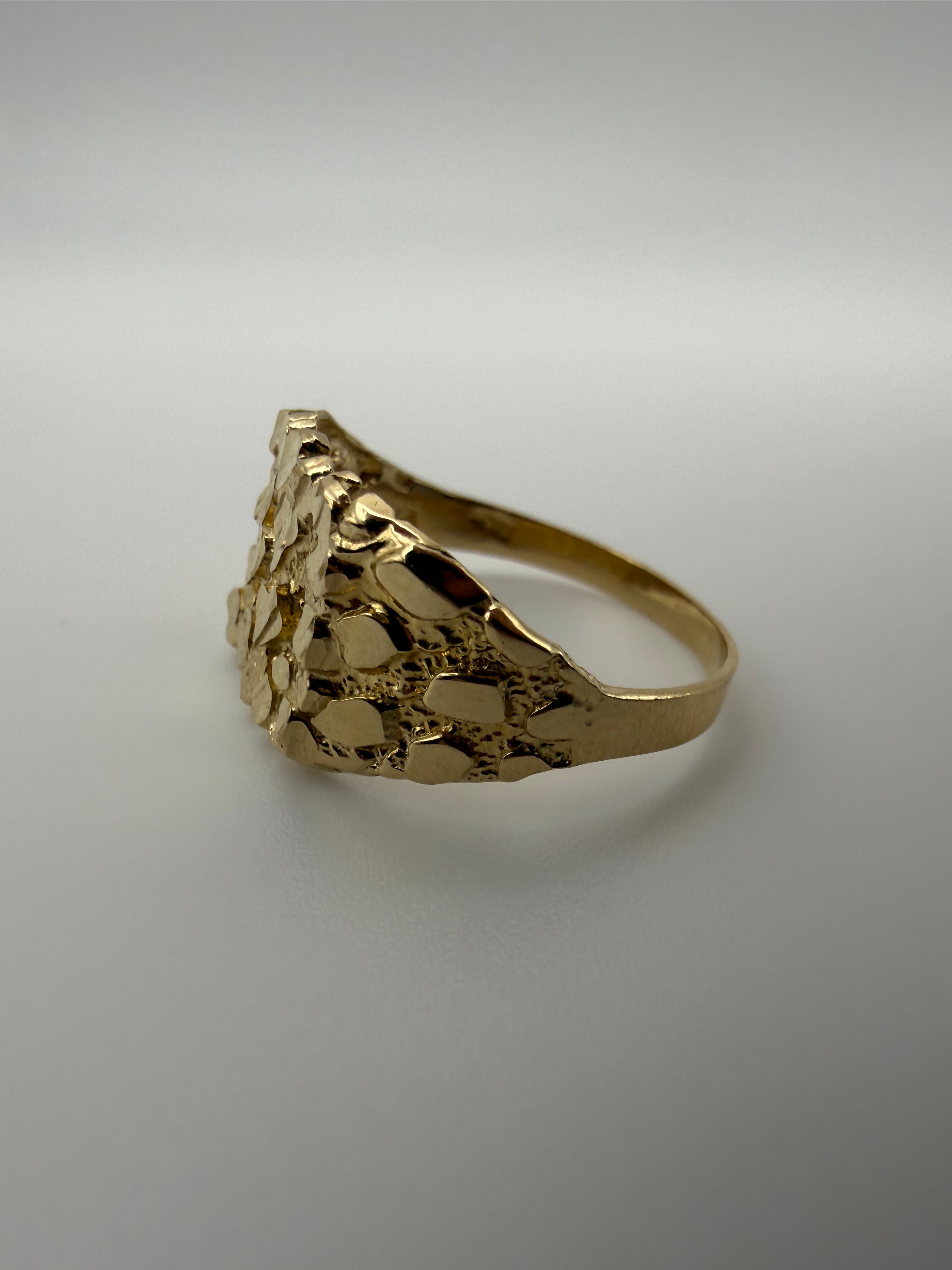 14K Gold Nugget Ring