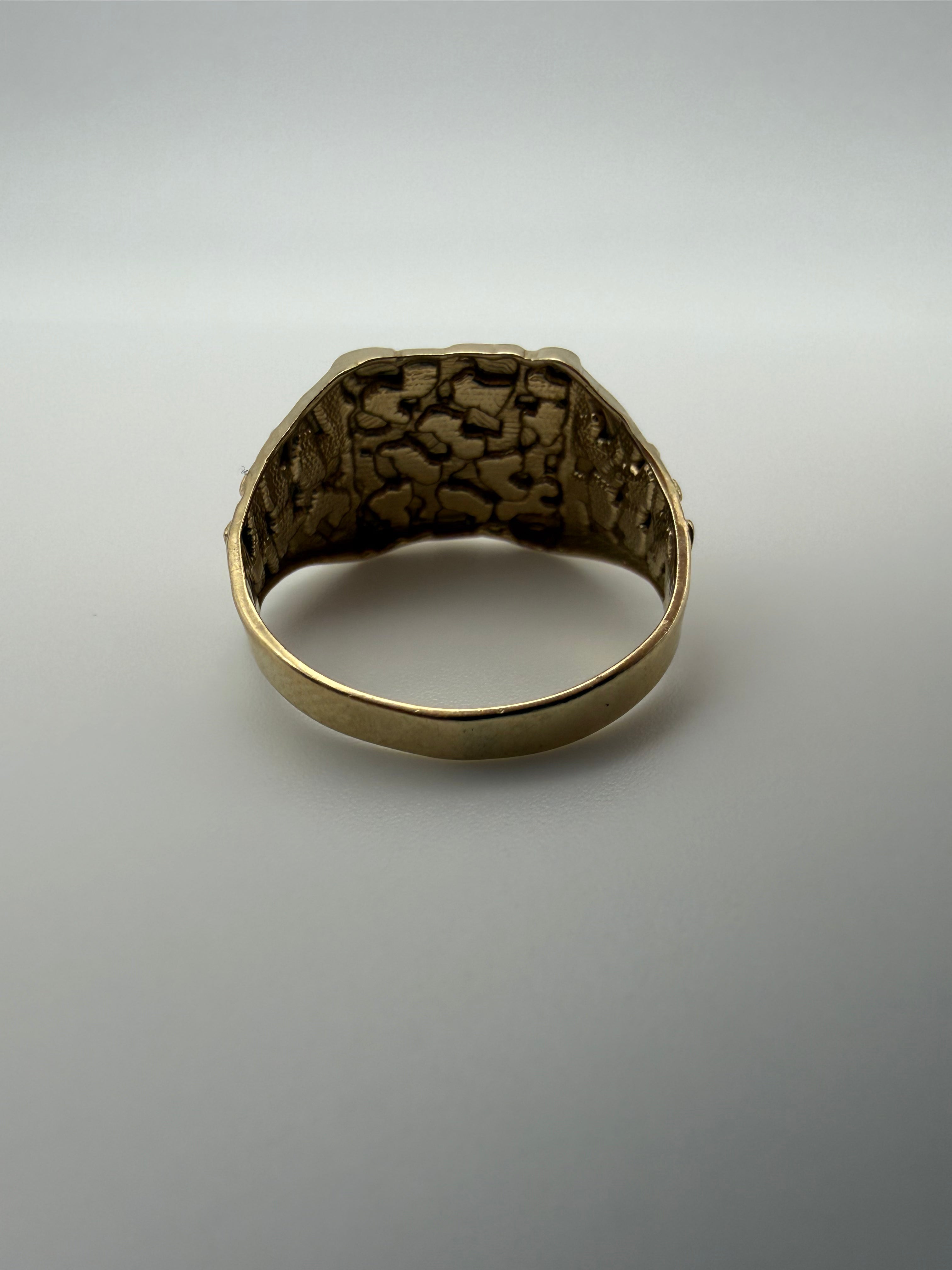 14K Gold Nugget Ring