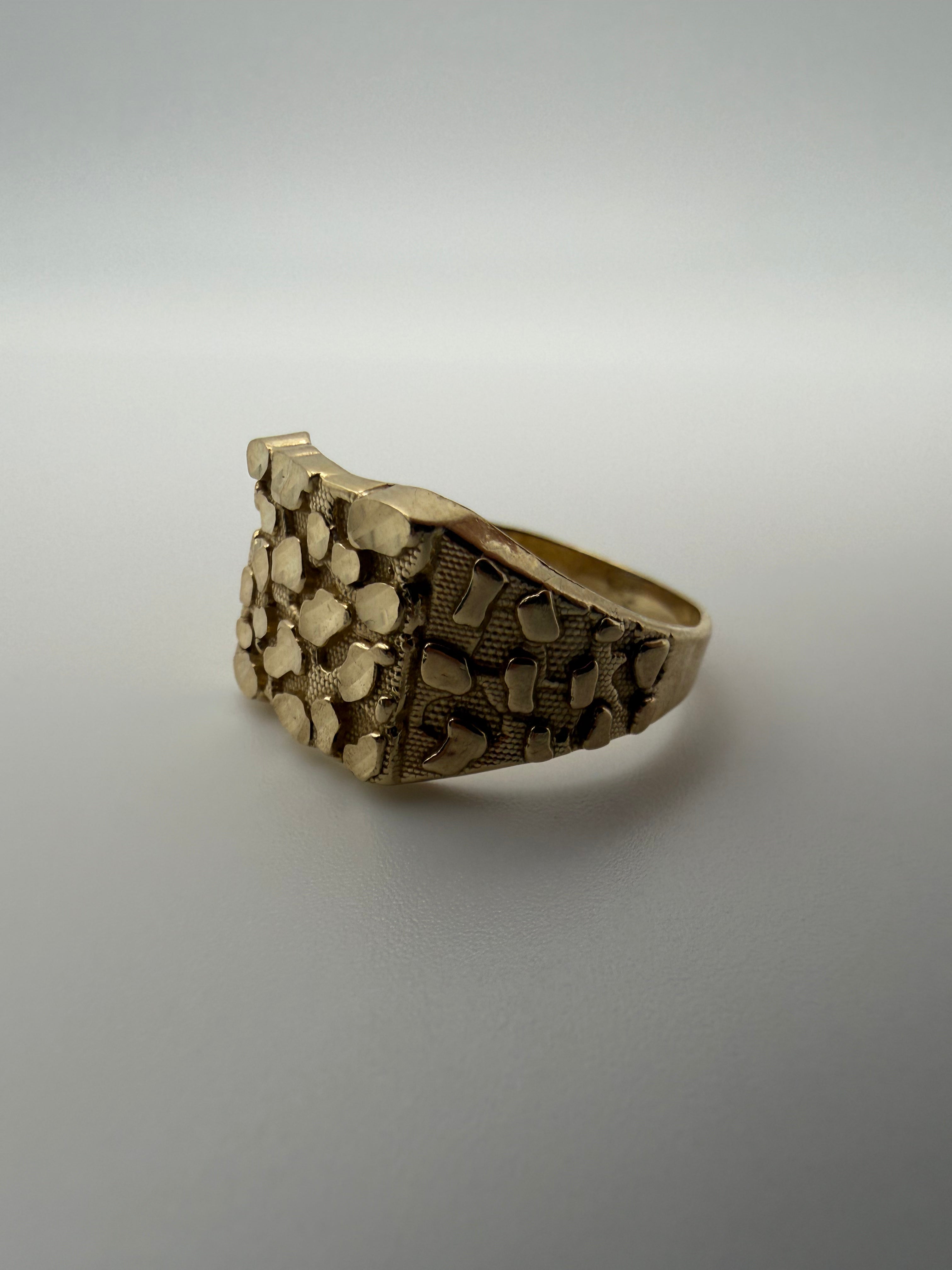 14K Gold Nugget Ring