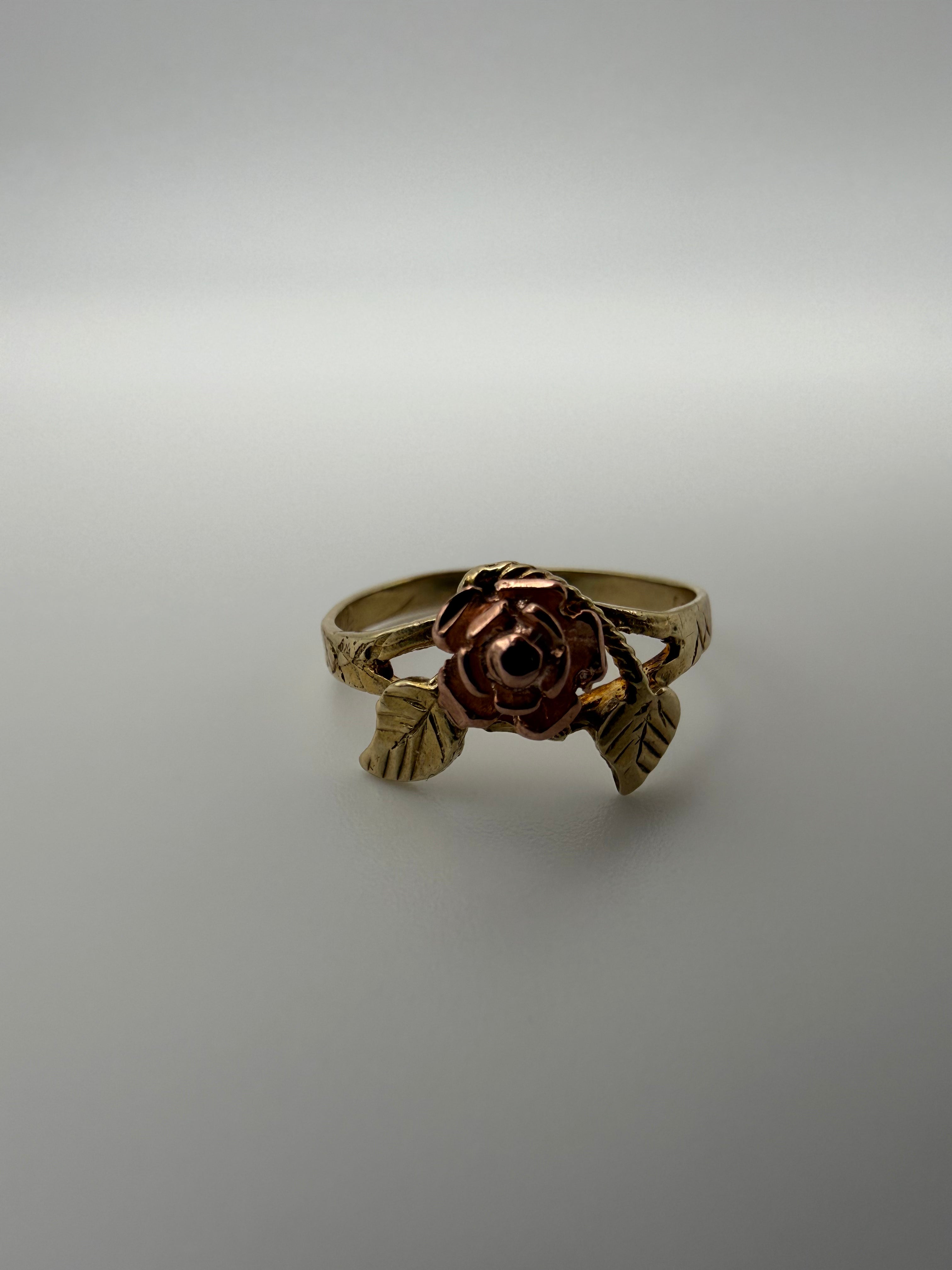 14K Gold Rose Ring