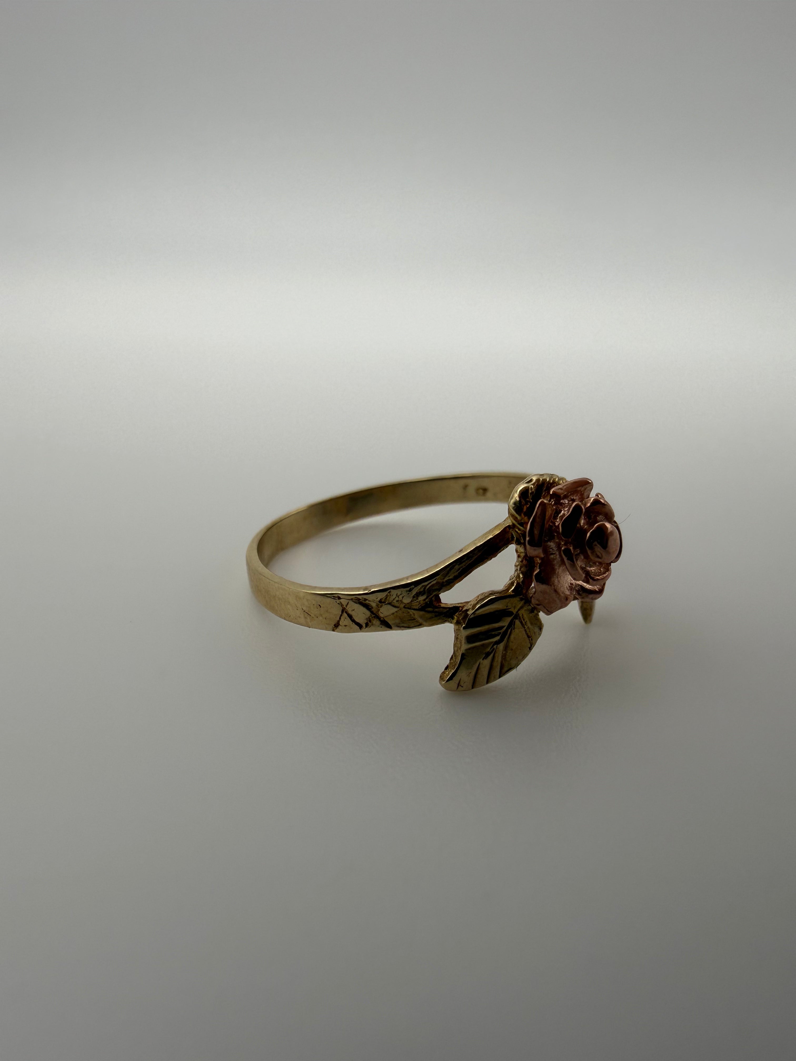 14K Gold Rose Ring