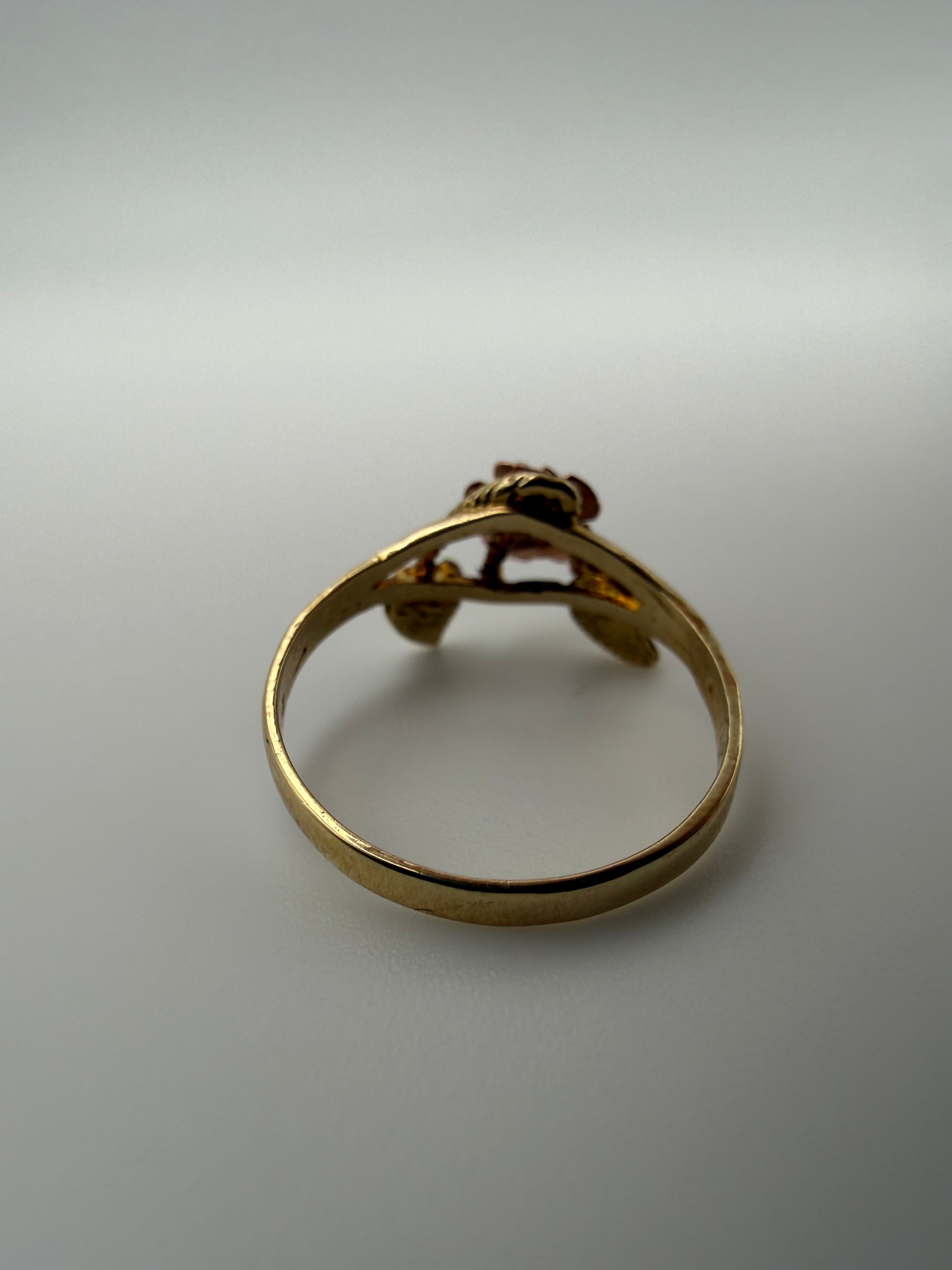 14K Gold Rose Ring