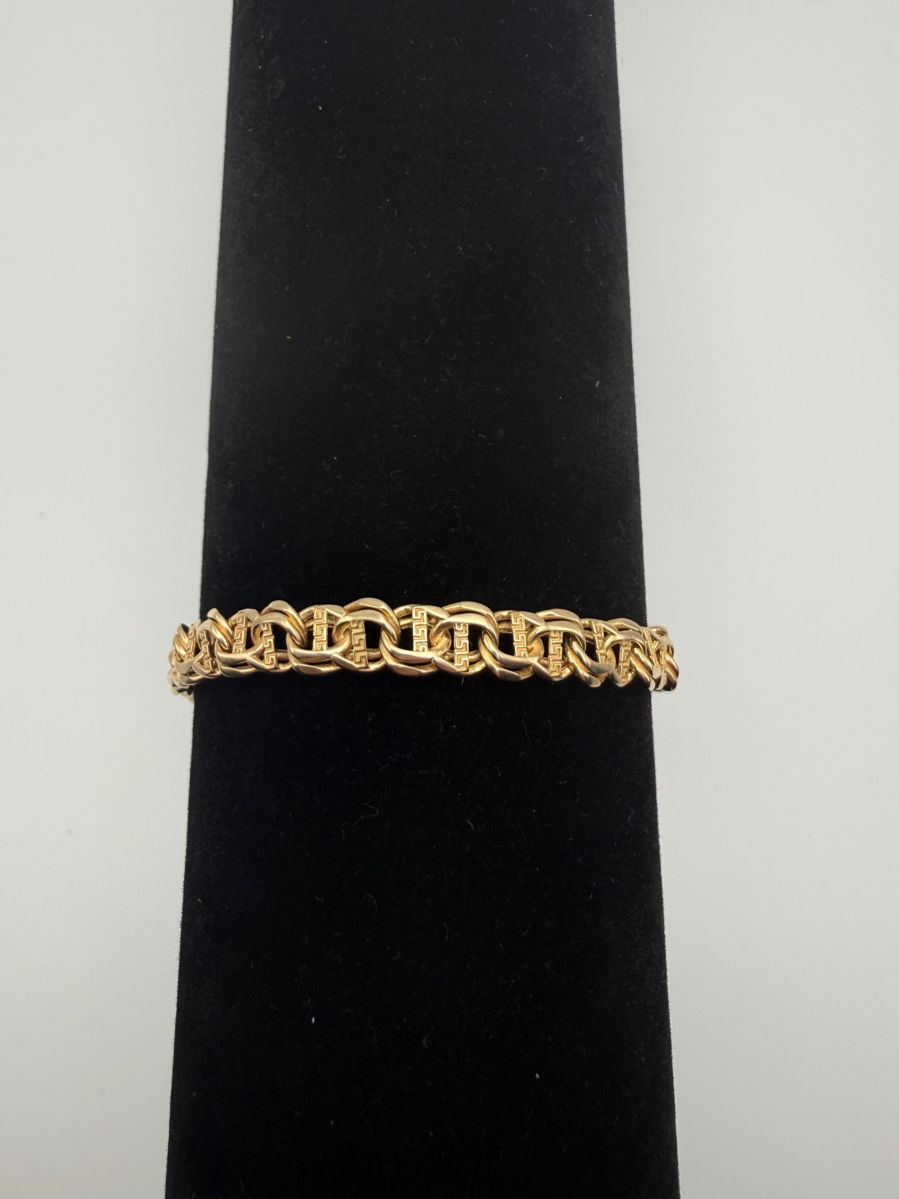 14K Gold Byzantine Chain with CZ Diamonds