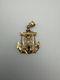 14k Gold Anchor Cross