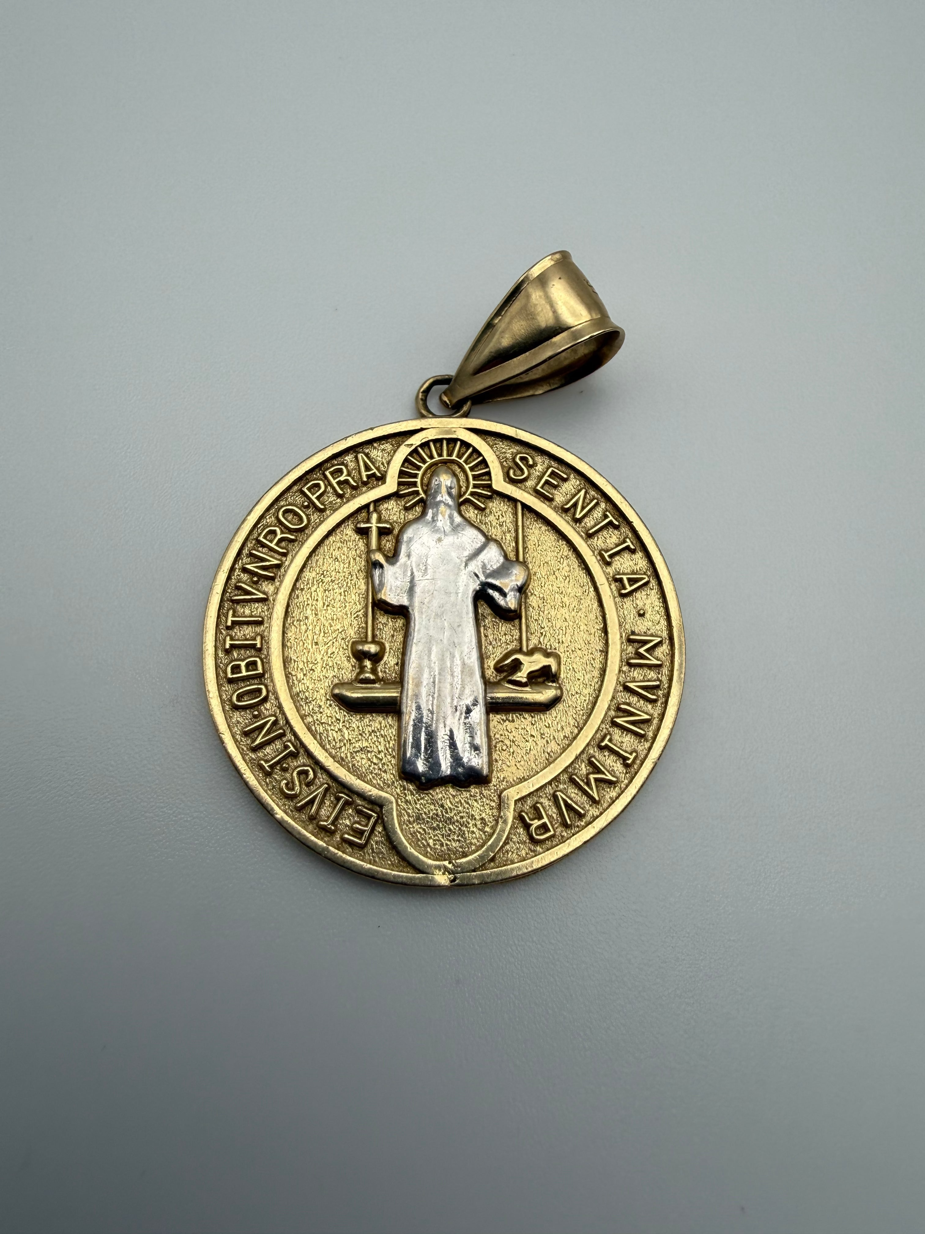 14K Gold Saint Benedict Medal