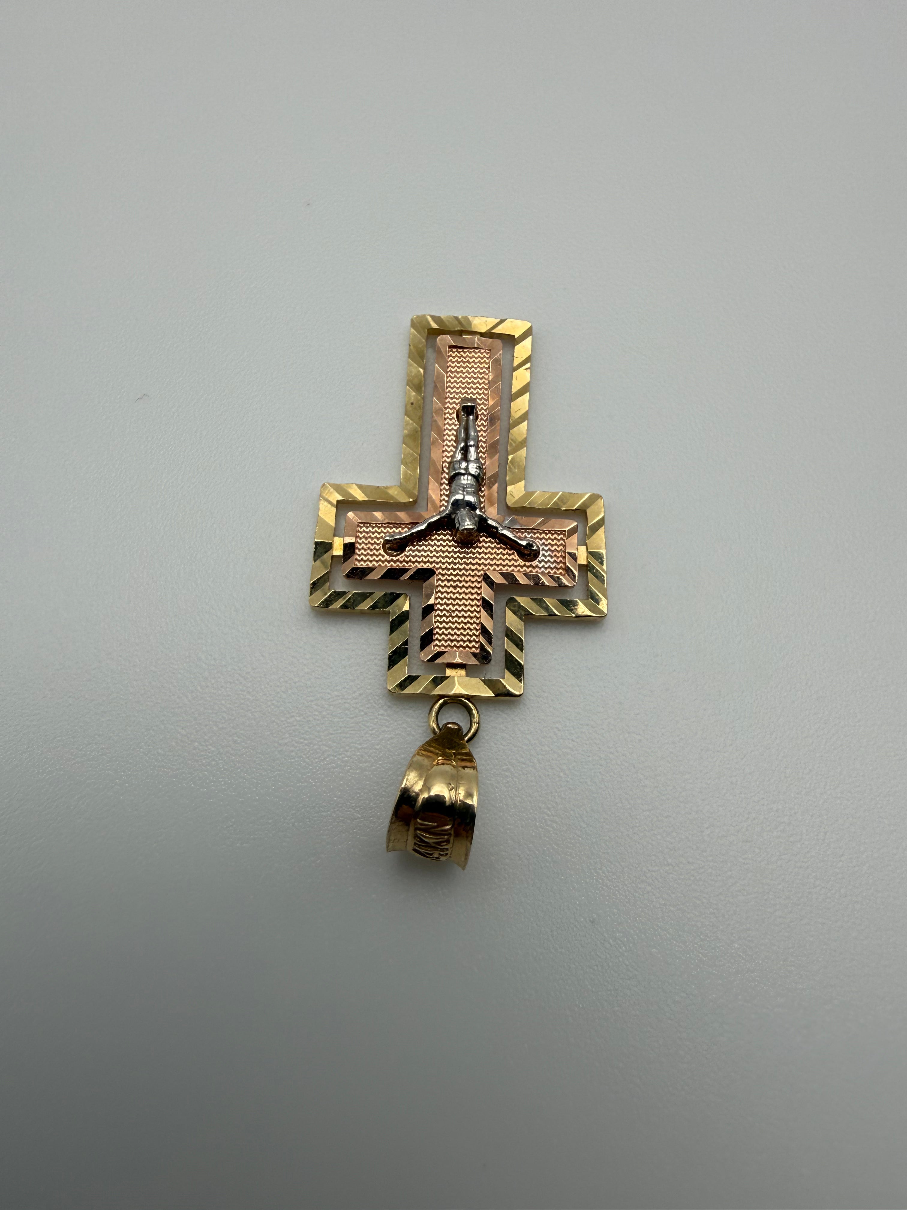 14K Gold Cross Pendant