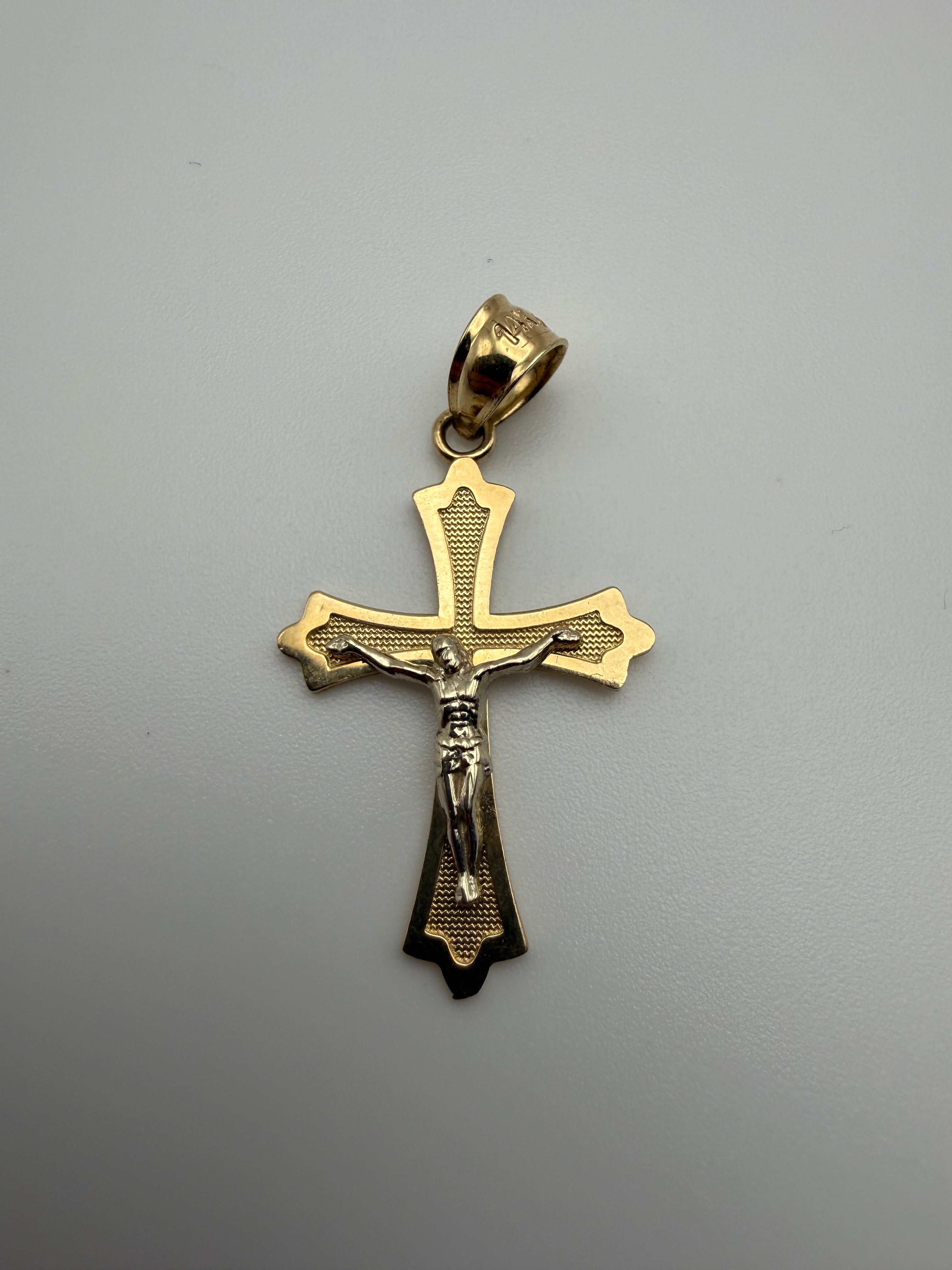 14K Gold Cross Pendant