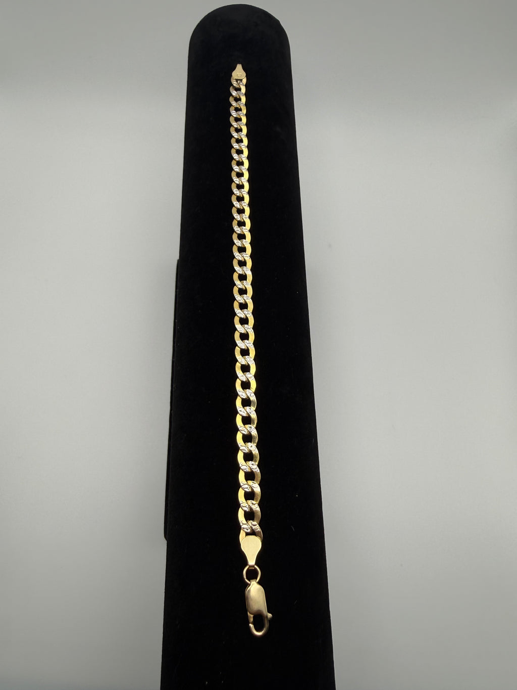 14k Gold Cuban Link Bracelet Dimond Cut