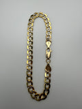 14k Gold Cuban Link Bracelet Dimond Cut